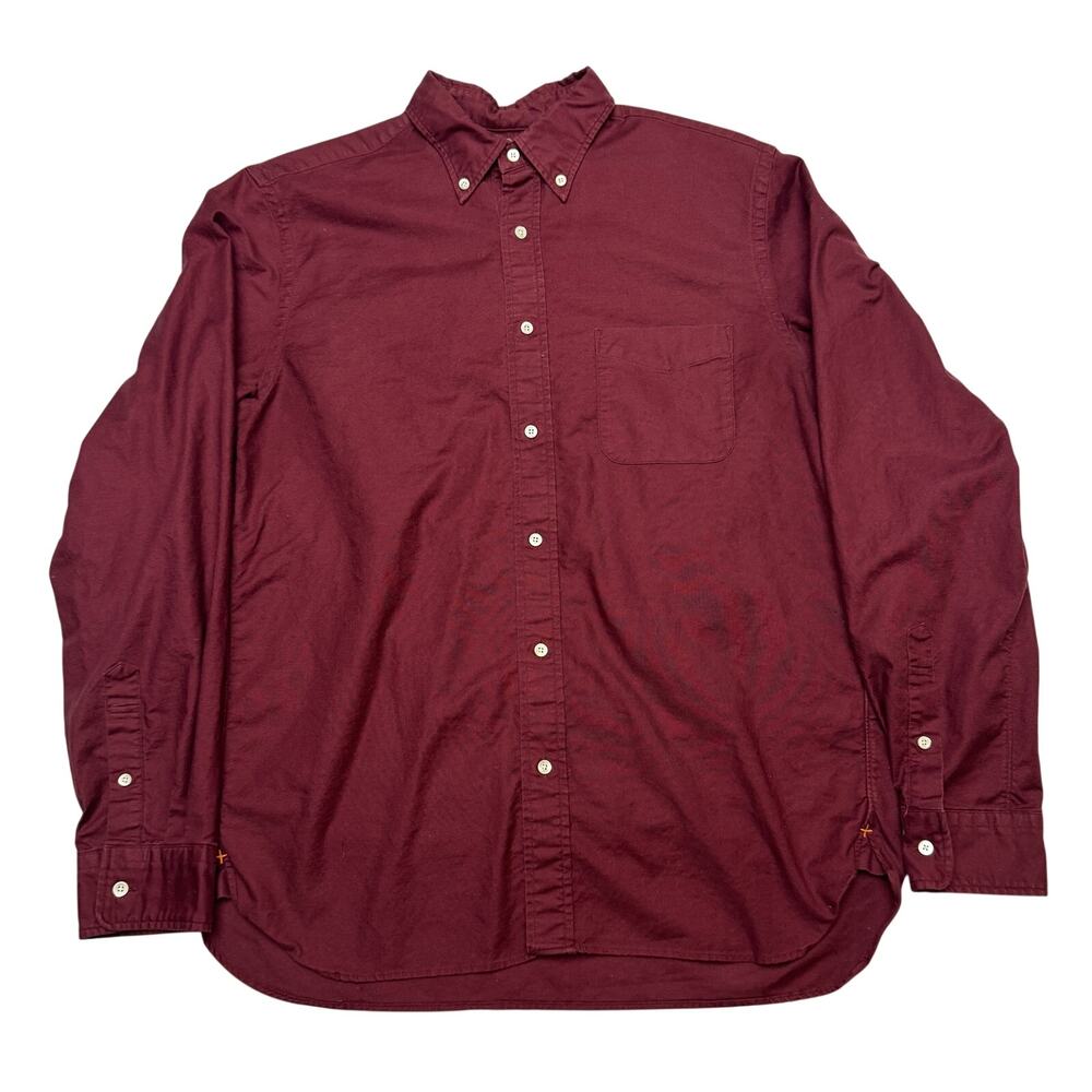 Beams Plus BD Color Oxford Button Up Shirt Men's Large Burgundy Japan